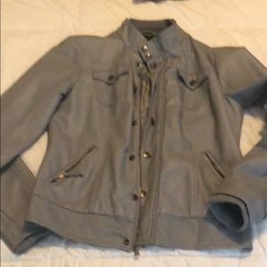 True Religion Gray Bomber Jacket
